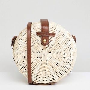 ASOS Design Straw Circle Crossbody